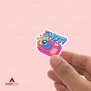Shot Camera, Bookish Sticker For Kindle, Water Bottle, Journal, Perfect Gift For Readers - Shot Photography Art - Camera With Text