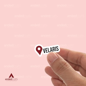 Velaris, Bücherwurm Aufkleber für Kindle, Wasserflasche, Journal, Perfektes Geschenk für Leser - Velaris Aufkleber Kunst - Velaris Map Sticker