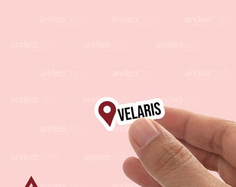 Velaris-kaartsticker, leesgrage matvinylsticker
