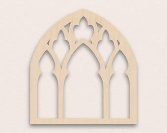 Gothic Window – Birch Plywood Wooden Blank (3mm)