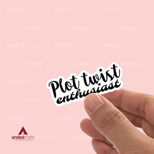 Appassionato di colpi di scena, adesivo da libro per Kindle, bottiglia d'acqua, diario, regalo perfetto per i lettori - Adesivi da colpo di scena - Bookish Girl