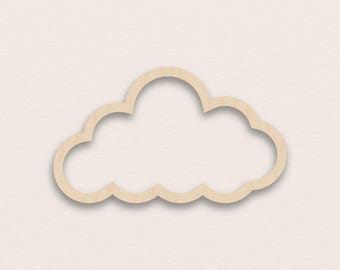 Nube recortada: pieza de madera contrachapada de abedul (3 mm)