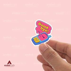 Good bye phone, leesgrage sticker voor kindle, waterfles, tijdschrift, perfect cadeau voor lezers - sticker telefoon uit - telefoonvrije sfeer