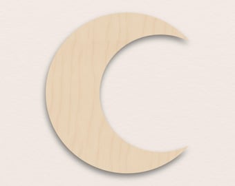 Crescent Moon – Birch Plywood Wooden Blank (3mm)
