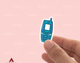 90s Cell Phone Sticker, Bookish Reader Gift