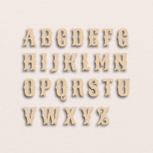 Western Victorian Gothic Alphabet Letter (A–Z) – Single Letter – Birch Plywood Wooden Blank (3mm)