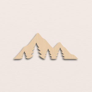 Pine Trees And Mountains – Birch Plywood Wooden Blank (3mm) image 1