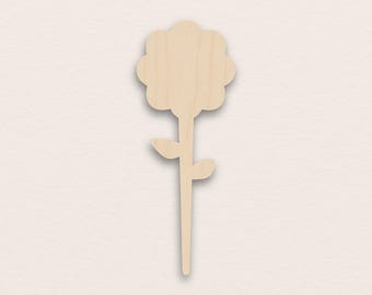 Pflanzenmarkierer Blume - Birkensperrholz Holzrohling (3 mm)