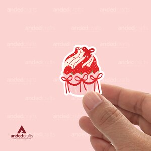 Coquette cupcake, leesgrage sticker voor kindle, waterfles, dagboek, perfect cadeau voor lezers - schattig cupcakeontwerp - pastelkleurige cupcake-sfeer