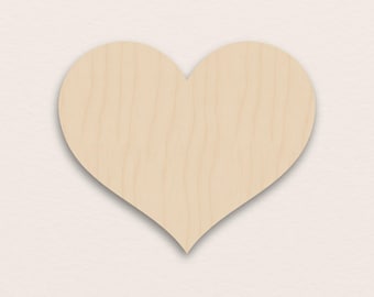 Heart – Birch Plywood Wooden Blank (3mm)