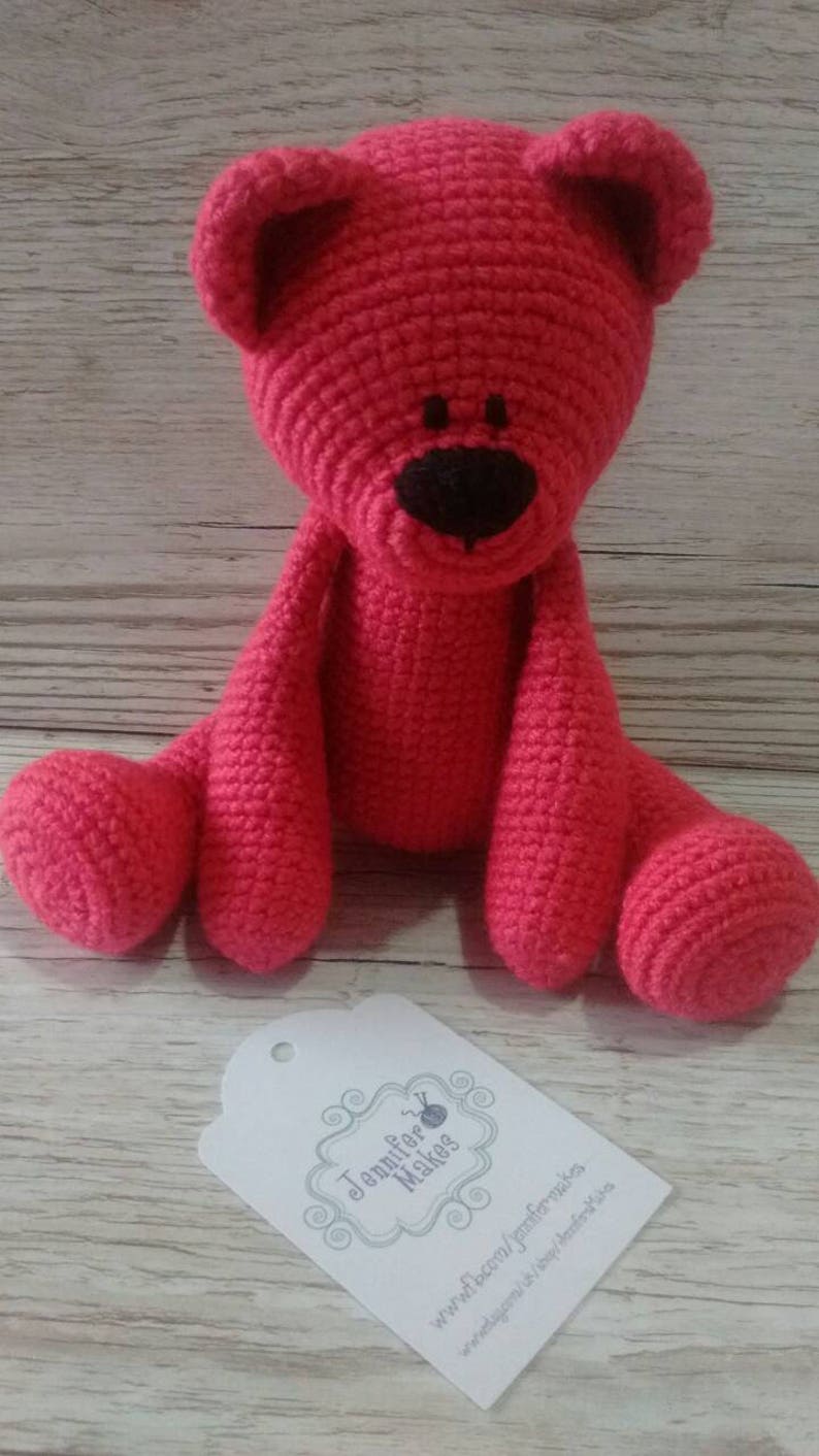 dark pink teddy bear