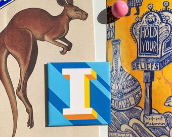 Blue Letter I Magnet