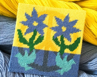 Peace for Ukraine tapestry / needlepoint kit in half cross stitch on plastic canvas 15.4 x 15.4cm
