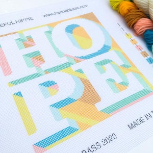 Hopeful Hippie needlepoint / tapestry kit 21 x 21cm image 4