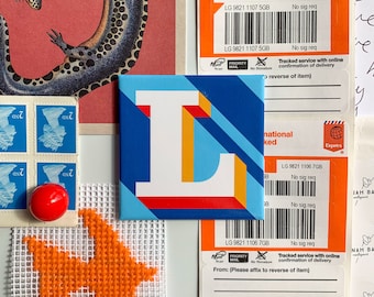 Blue Letter L Magnet