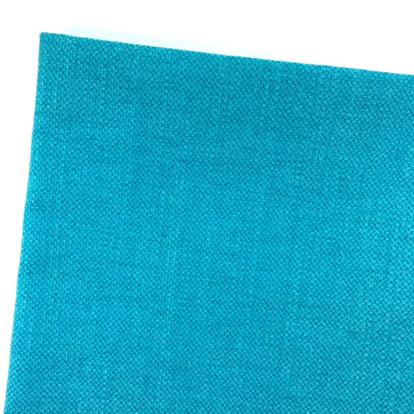 Tissu arrière en coton et lin Romo turquoise