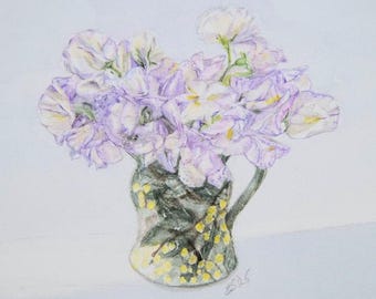 Giclée Print – Sweet Peas (botanical wall art)