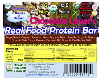 Organic Real Food Protein Bars - Chocolate Lover’s - 12 pk
