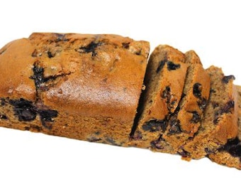 Organic Blueberry Bread Large Loaf -Sweetened with Maple Syrup - 18 oz