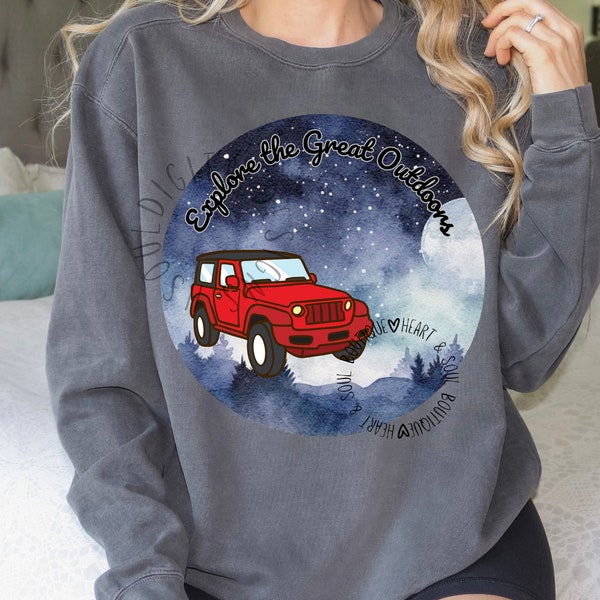 Jeep, Night sky, png, sublimation, dtf