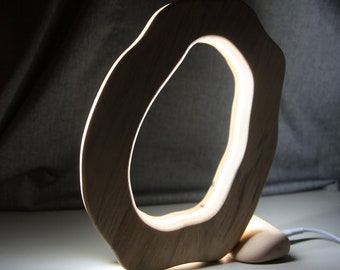 Night lamp-frame made of hardwood, Portal lamp, Housewarming gift