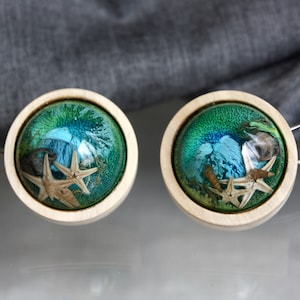 Meeresgrund Magnet-Tierhalter: Hartholz Petri Art