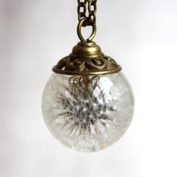 Resin pendant whole dandelion,Real dandelion pendant, Pendant dandelion, Seeds of dandelion pendant, Pendant epoxy resin, Pendant sphere