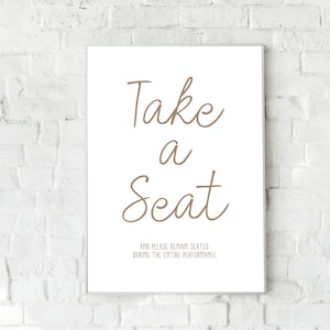 11 x 14 - DIGITAL PRINT - Bathroom Take a Seat Option 2
