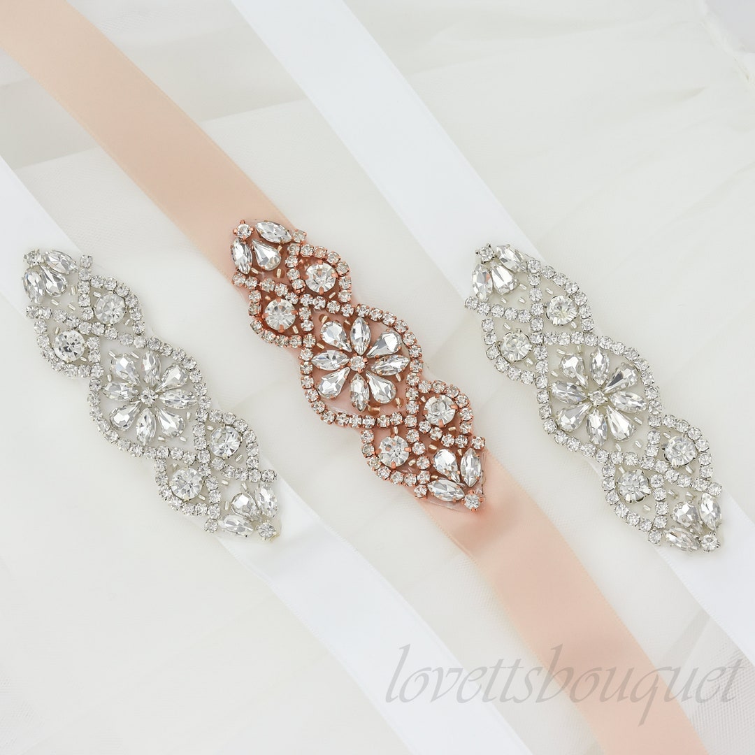 Tie on Belt Flower Girl Belt Flower Girl Sash Crystal Etsy