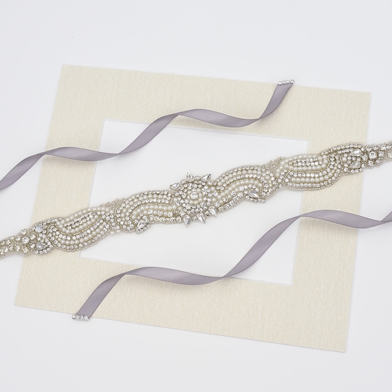 SALE - Self Tie Wedding Belt, Bridal Bridesmaid Belt  display picture 1