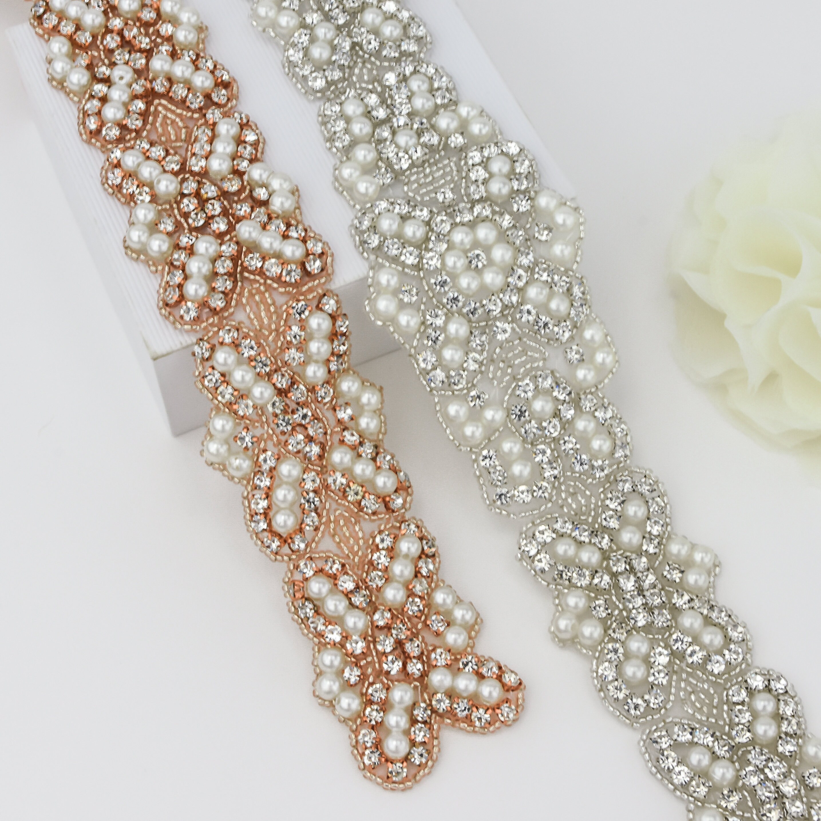 Sew On Belt Bridal Sash Crystal Wedding 50