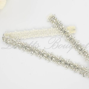 Clasp Belt All The Way Around Wedding Belt, Rhinestone Bridal Belt, Silver Bridal Belt, Hook & Eye Silver Bridal Belt B114S image 7