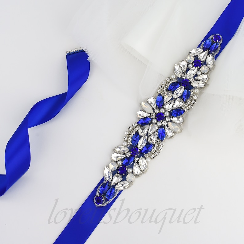 Royal Blue Belt Wedding Belt Wedding Sash Prom Dress Belt Etsy