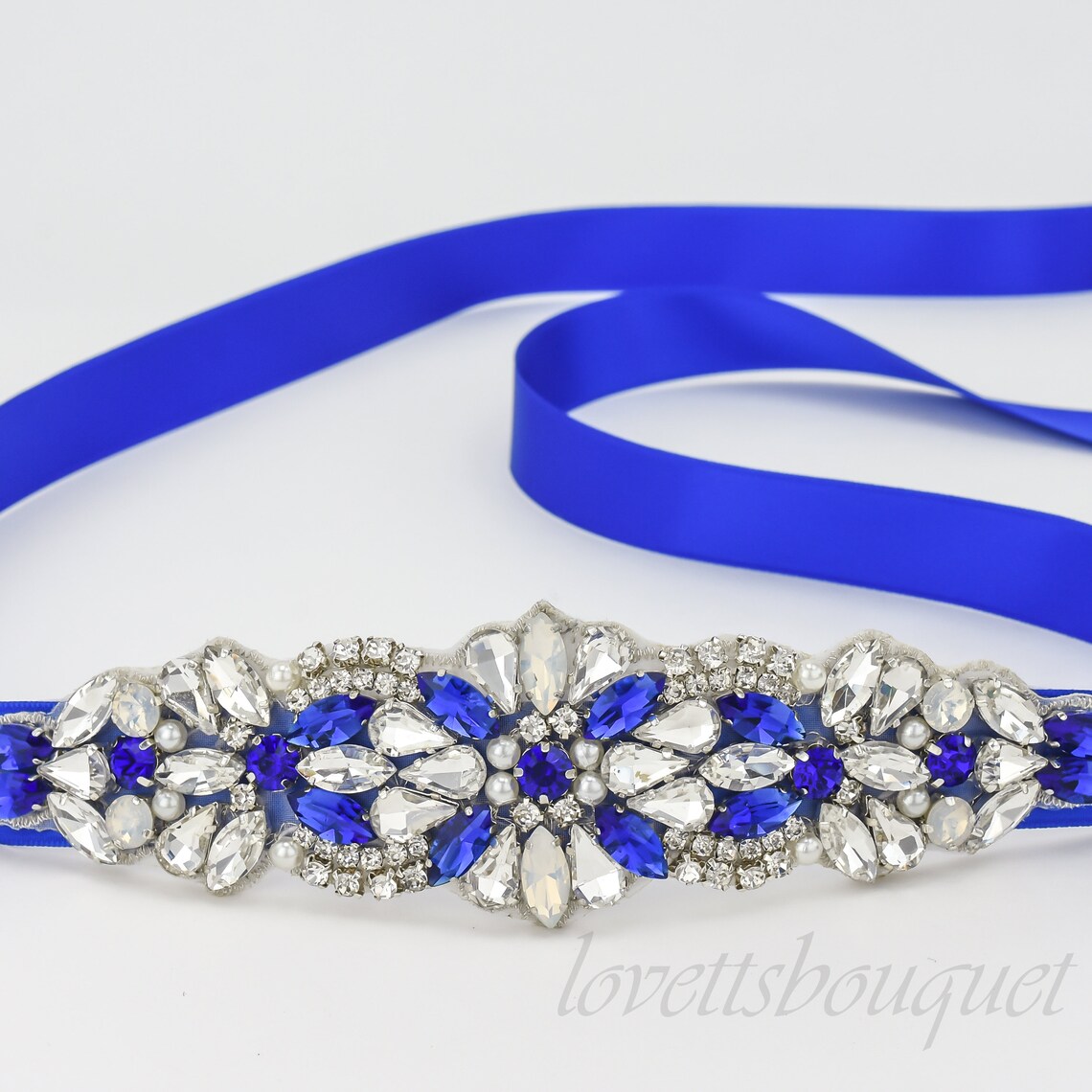 Royal Blue Belt Wedding Belt Wedding Sash Prom Dress Belt Etsy