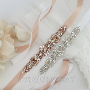 Tie on Belt - Flower Girl Belt, Flower Girl Sash, Crystal Girls Belt, Dress Belt For Girls, Self Tie Silver Sash Belt Flower Girls B147FG