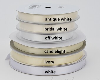 5/8" W Ribbon Samples, Ribbon Swatches, Double Faced Ribbon, Satin Blush,  Red, Royal Ribbon Samples.