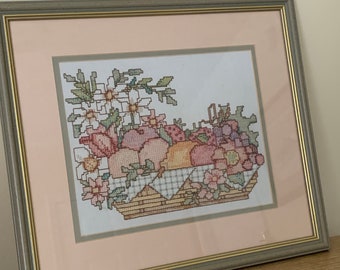 Cross stitch framed art work