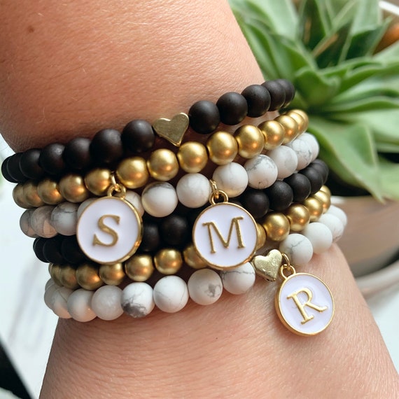 Custom Stretch Letter Bracelet