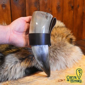 Viking Drinking horn with holder