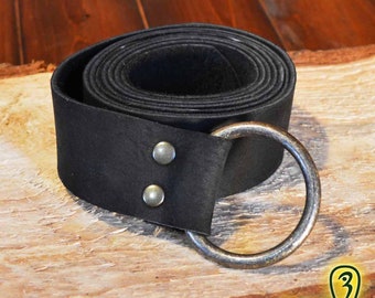 Ceinture Médiévale à anneau Noire