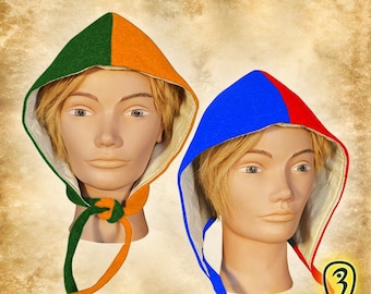 Cappello LARP medievale bicolore su misura