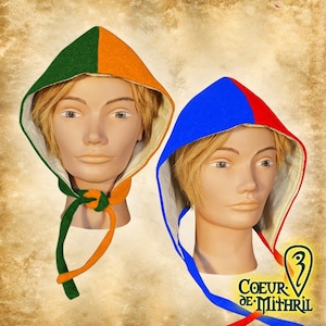 Mittelalter Hut für individuelles zweifarbiges LARP