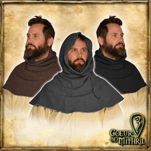 Medieval liripipe hood wool
