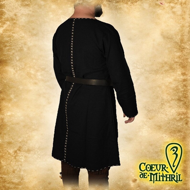 LARP Saxon Long Tunic Black