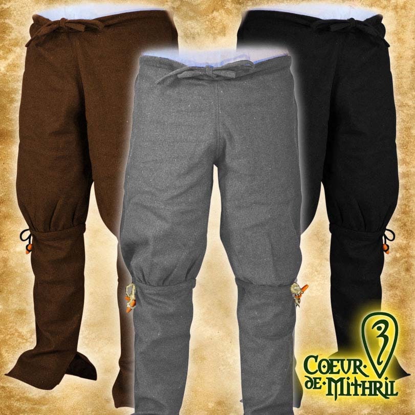 Armstreet Men's Classic Linen Pants Renaissance Medieval Pants