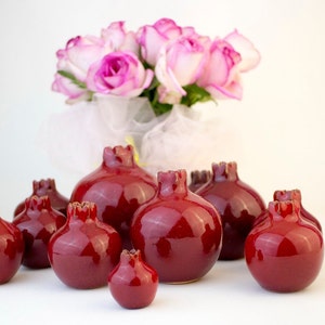 Wedding favors , Handmade ceramic pomegranate, red pomegranate, ceramic, pomegranate, pottery, ceramic wedding favor box