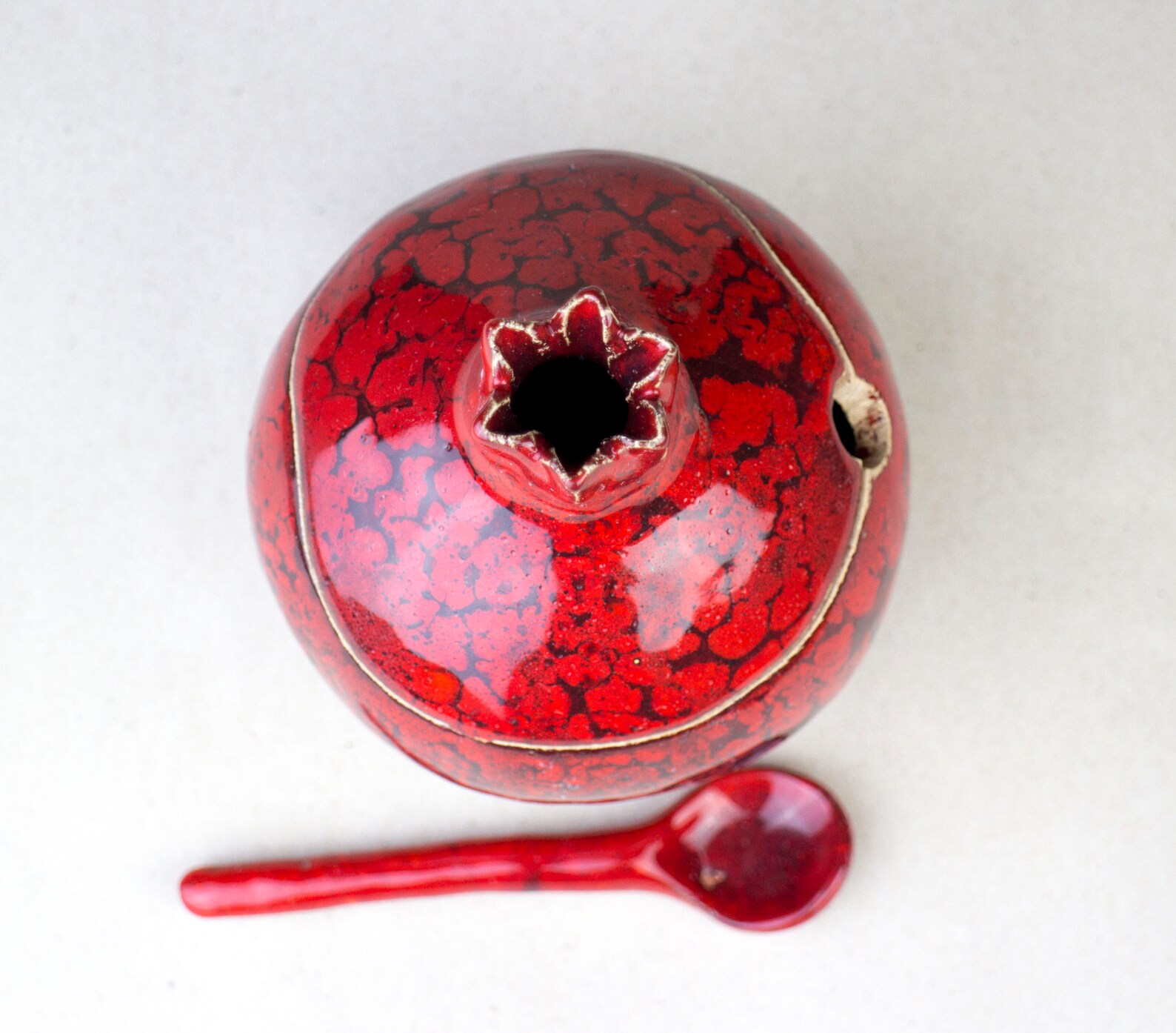 Handmade red pomegranate sugar bowl ceramic sugar bowl sugar Etsy