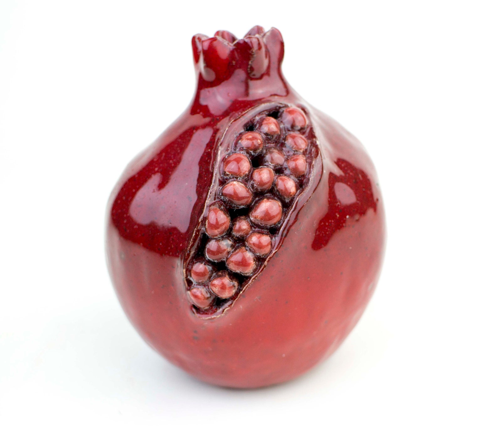 Pomegranate cracked style handmade pomegranate ceramic Etsy