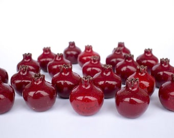 Wedding favors for custom order , Handmade ceramic pomegranate, red pomegranate, pomegranate, wedding guest gift, ceramic wedding favor box