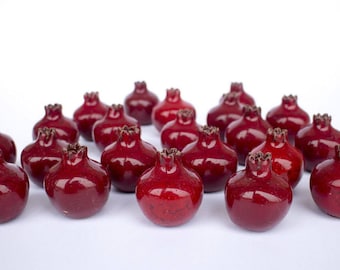 Wedding favors , Handmade ceramic pomegranate, red pomegranate, pomegranate, wedding guest gift, ceramic wedding favor box